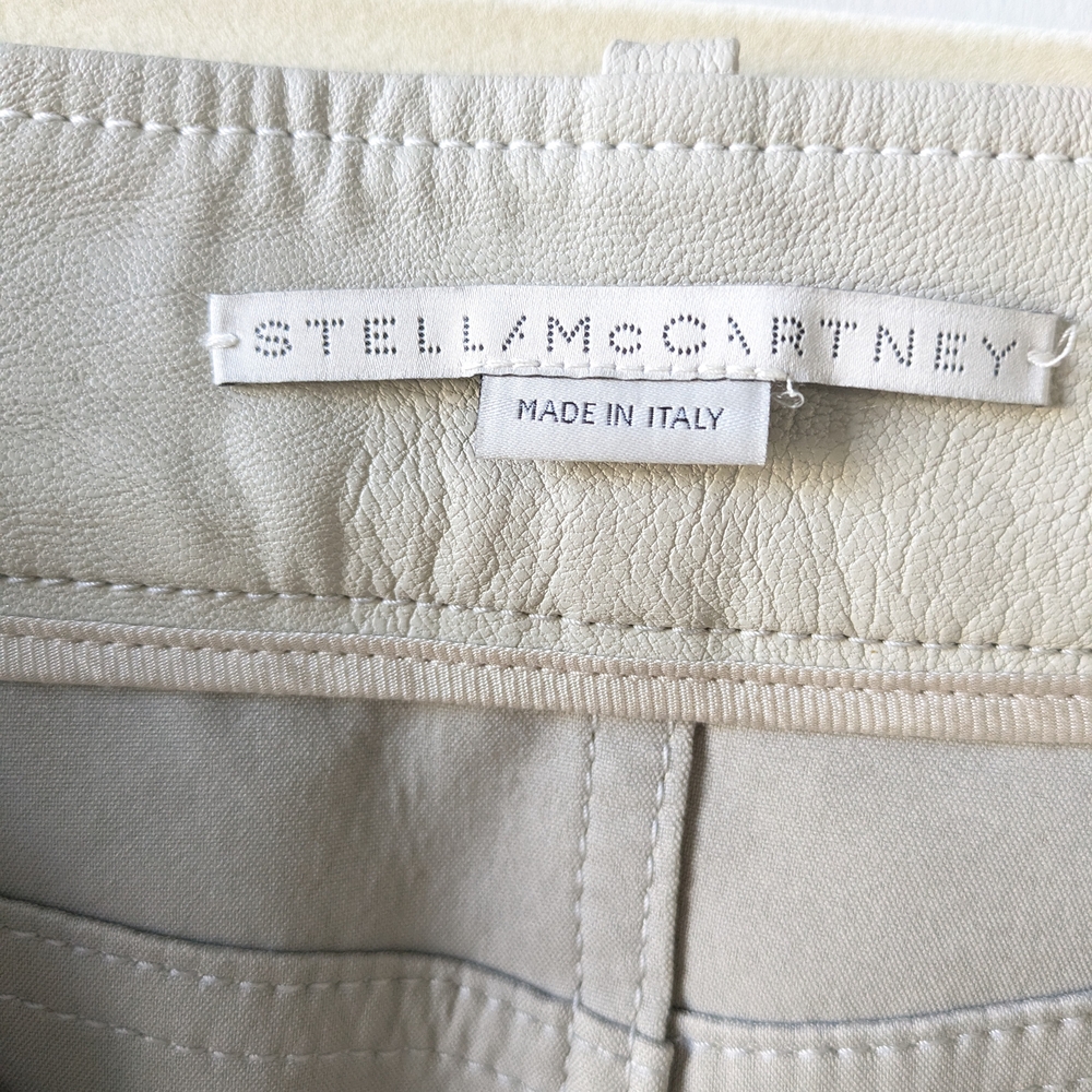 Stella McCartney Light Gray Faux Leather Midi Skirt - Picture 5 of 16